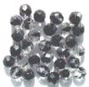 25 8mm Faceted Two Tone Crystal Black Firepolish Beads 